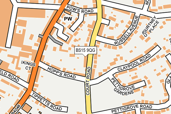 BS15 9QG map - OS OpenMap – Local (Ordnance Survey)