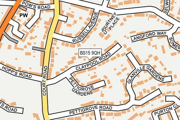 BS15 9QH map - OS OpenMap – Local (Ordnance Survey)