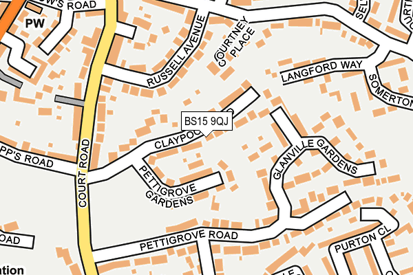 BS15 9QJ map - OS OpenMap – Local (Ordnance Survey)
