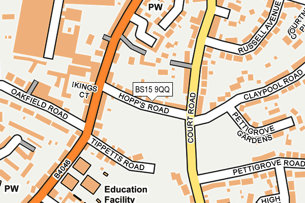BS15 9QQ map - OS OpenMap – Local (Ordnance Survey)