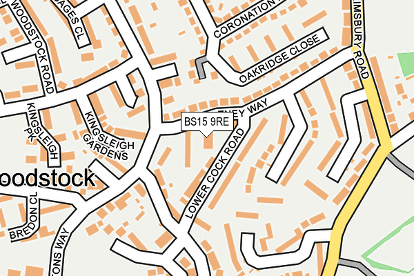 BS15 9RE map - OS OpenMap – Local (Ordnance Survey)
