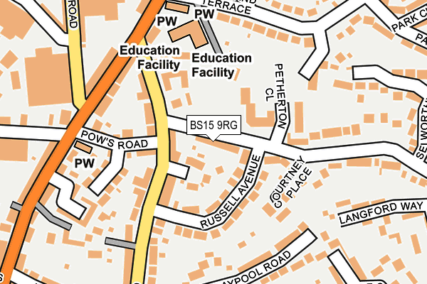 BS15 9RG map - OS OpenMap – Local (Ordnance Survey)