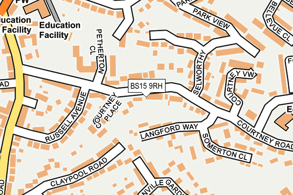 BS15 9RH map - OS OpenMap – Local (Ordnance Survey)