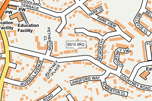 BS15 9RQ map - OS OpenMap – Local (Ordnance Survey)