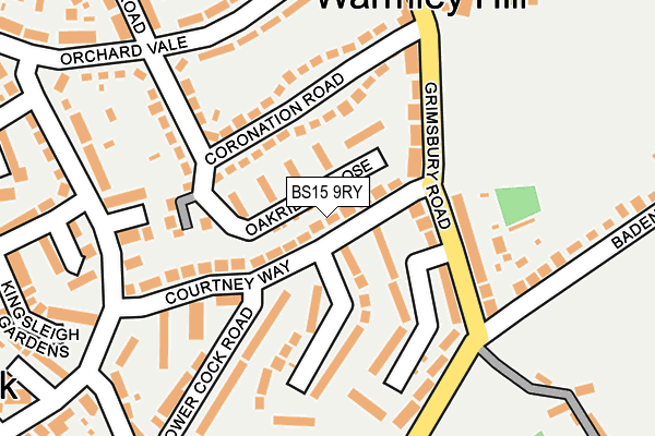 BS15 9RY map - OS OpenMap – Local (Ordnance Survey)