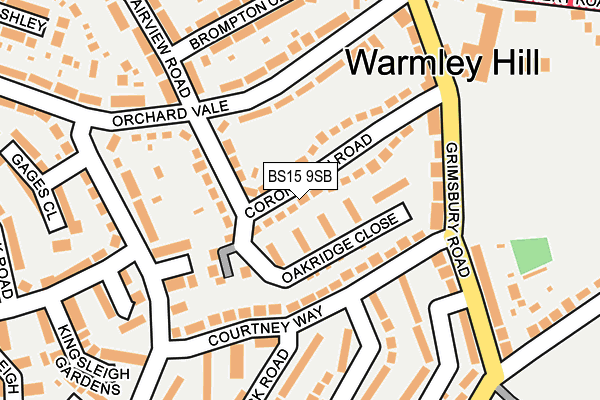 BS15 9SB map - OS OpenMap – Local (Ordnance Survey)