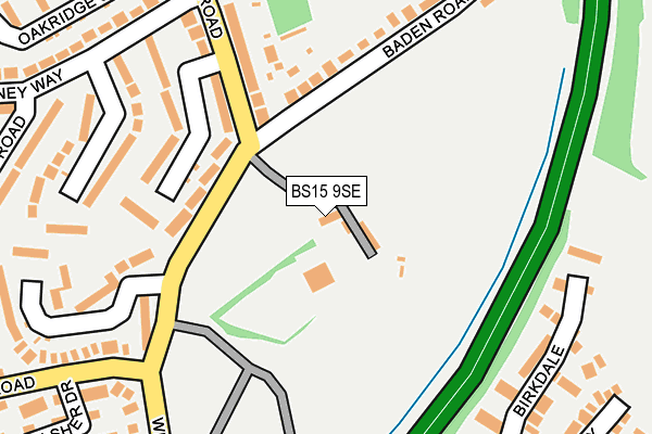 BS15 9SE map - OS OpenMap – Local (Ordnance Survey)