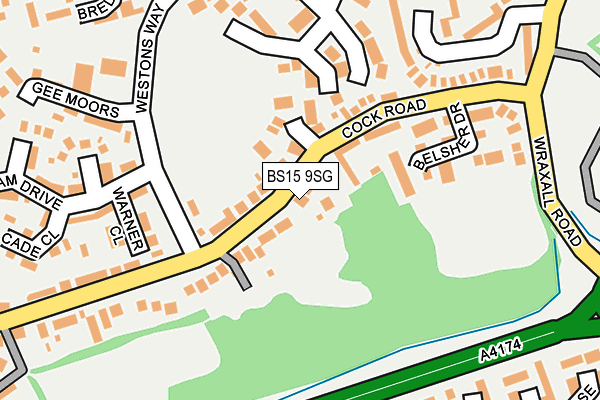 BS15 9SG map - OS OpenMap – Local (Ordnance Survey)