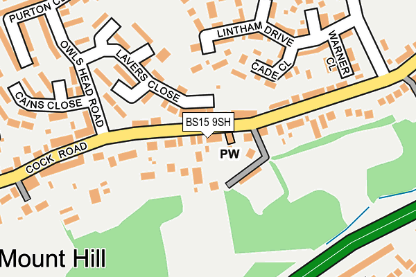 BS15 9SH map - OS OpenMap – Local (Ordnance Survey)