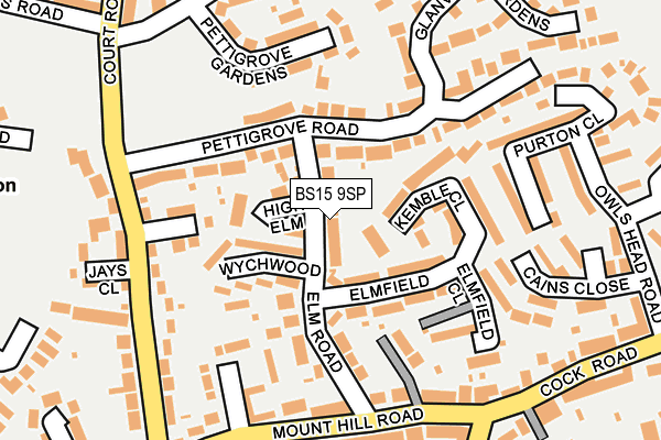 BS15 9SP map - OS OpenMap – Local (Ordnance Survey)