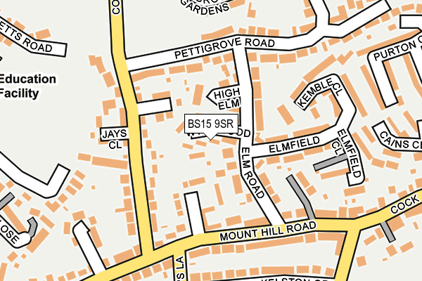 BS15 9SR map - OS OpenMap – Local (Ordnance Survey)