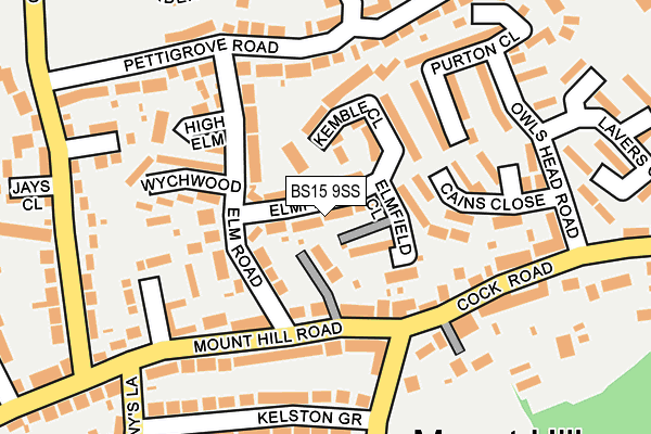BS15 9SS map - OS OpenMap – Local (Ordnance Survey)