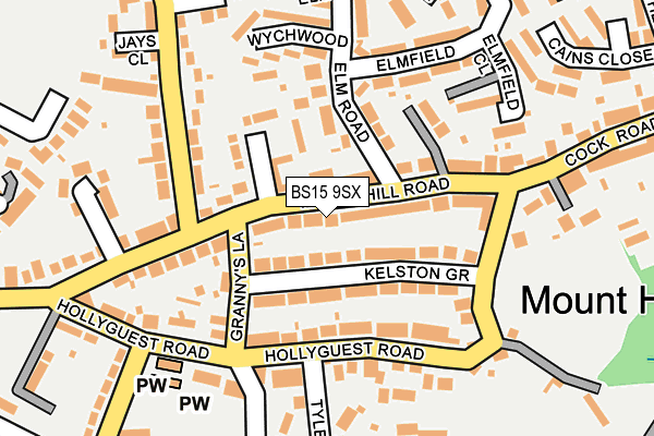 BS15 9SX map - OS OpenMap – Local (Ordnance Survey)