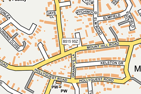BS15 9SZ map - OS OpenMap – Local (Ordnance Survey)