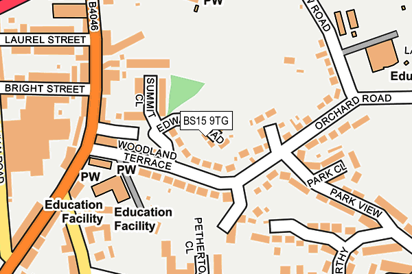 BS15 9TG map - OS OpenMap – Local (Ordnance Survey)