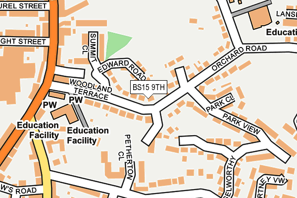 BS15 9TH map - OS OpenMap – Local (Ordnance Survey)
