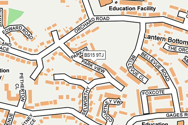 BS15 9TJ map - OS OpenMap – Local (Ordnance Survey)