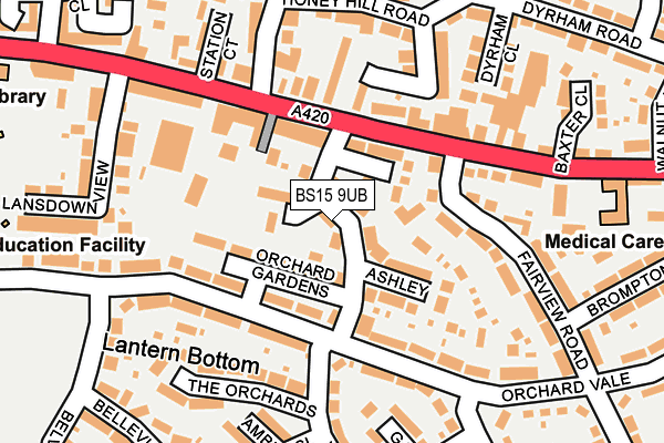 BS15 9UB map - OS OpenMap – Local (Ordnance Survey)