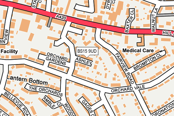 BS15 9UD map - OS OpenMap – Local (Ordnance Survey)