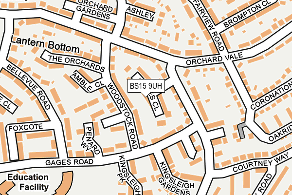 BS15 9UH map - OS OpenMap – Local (Ordnance Survey)