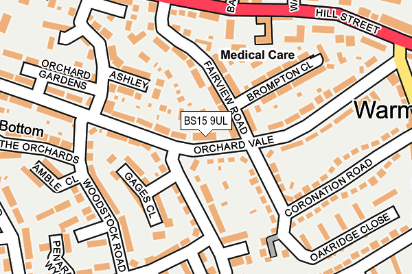 BS15 9UL map - OS OpenMap – Local (Ordnance Survey)