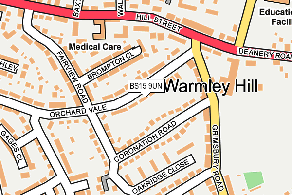 BS15 9UN map - OS OpenMap – Local (Ordnance Survey)