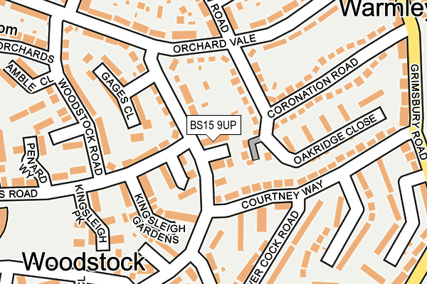 BS15 9UP map - OS OpenMap – Local (Ordnance Survey)