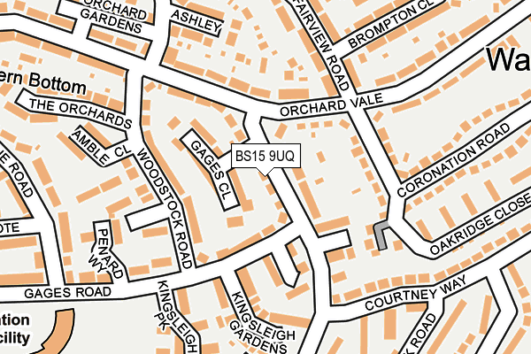 BS15 9UQ map - OS OpenMap – Local (Ordnance Survey)