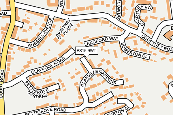 BS15 9WT map - OS OpenMap – Local (Ordnance Survey)