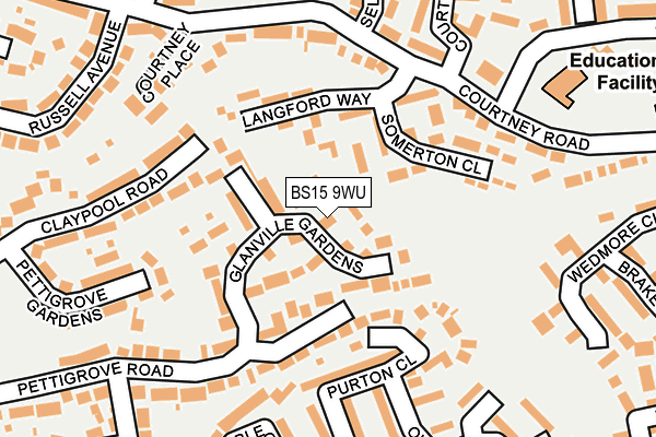 BS15 9WU map - OS OpenMap – Local (Ordnance Survey)