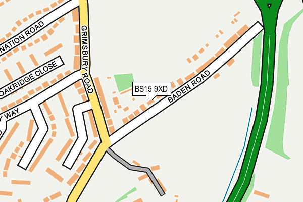 BS15 9XD map - OS OpenMap – Local (Ordnance Survey)