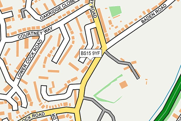 BS15 9YF map - OS OpenMap – Local (Ordnance Survey)
