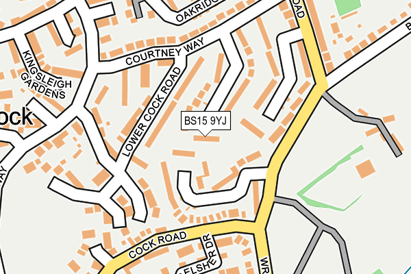 BS15 9YJ map - OS OpenMap – Local (Ordnance Survey)