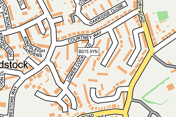 BS15 9YN map - OS OpenMap – Local (Ordnance Survey)