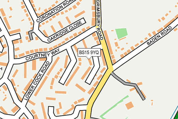 BS15 9YQ map - OS OpenMap – Local (Ordnance Survey)