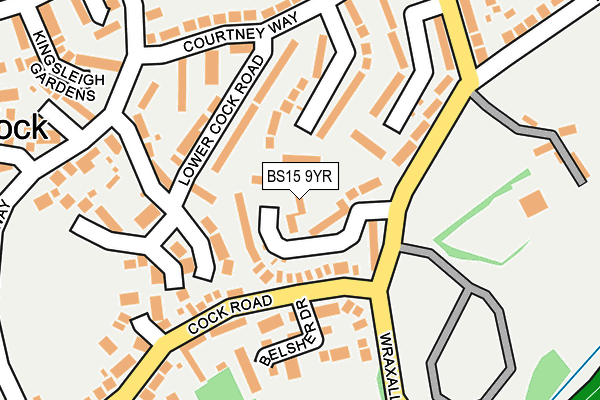 BS15 9YR map - OS OpenMap – Local (Ordnance Survey)