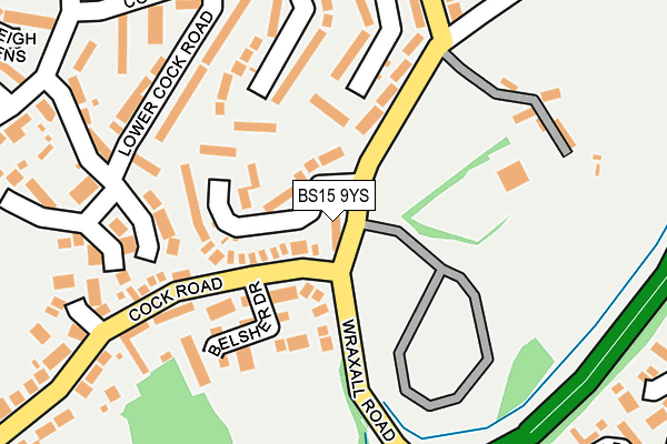 BS15 9YS map - OS OpenMap – Local (Ordnance Survey)