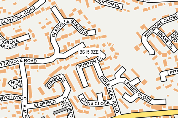 BS15 9ZE map - OS OpenMap – Local (Ordnance Survey)