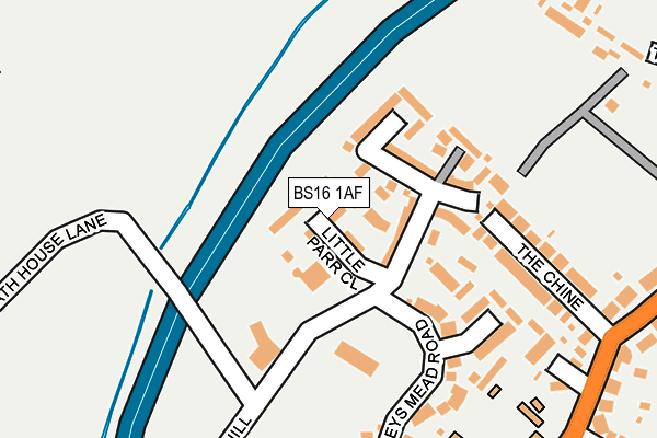 BS16 1AF map - OS OpenMap – Local (Ordnance Survey)