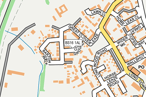 BS16 1AL map - OS OpenMap – Local (Ordnance Survey)