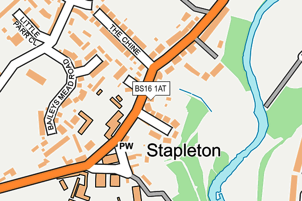 BS16 1AT map - OS OpenMap – Local (Ordnance Survey)