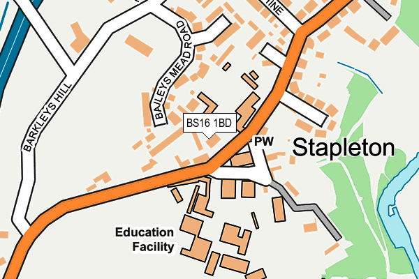 BS16 1BD map - OS OpenMap – Local (Ordnance Survey)