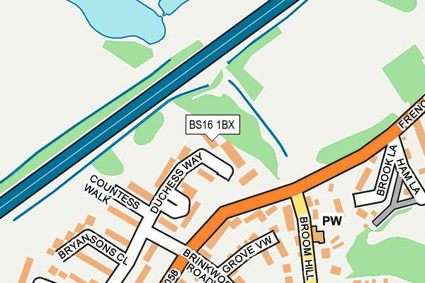 BS16 1BX map - OS OpenMap – Local (Ordnance Survey)