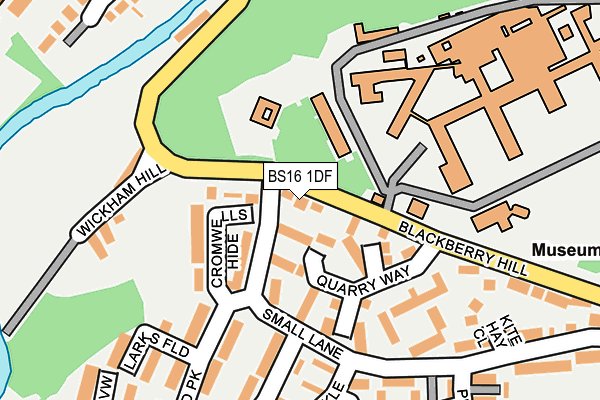 BS16 1DF map - OS OpenMap – Local (Ordnance Survey)