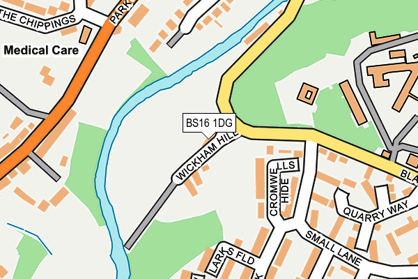 BS16 1DG map - OS OpenMap – Local (Ordnance Survey)