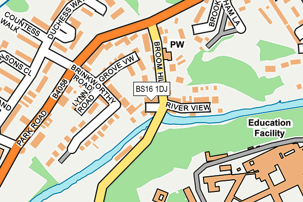 BS16 1DJ map - OS OpenMap – Local (Ordnance Survey)