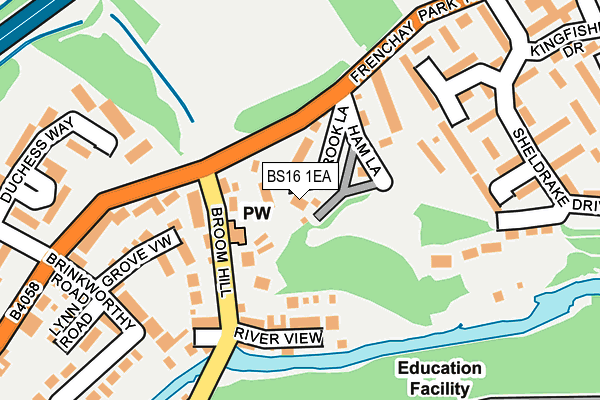 BS16 1EA map - OS OpenMap – Local (Ordnance Survey)