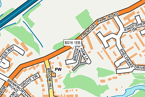 BS16 1EB map - OS OpenMap – Local (Ordnance Survey)