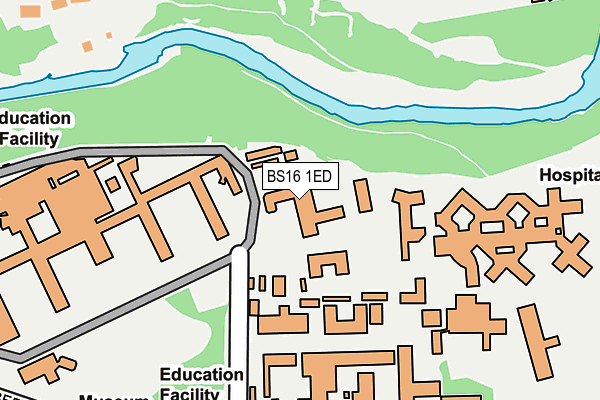 BS16 1ED map - OS OpenMap – Local (Ordnance Survey)