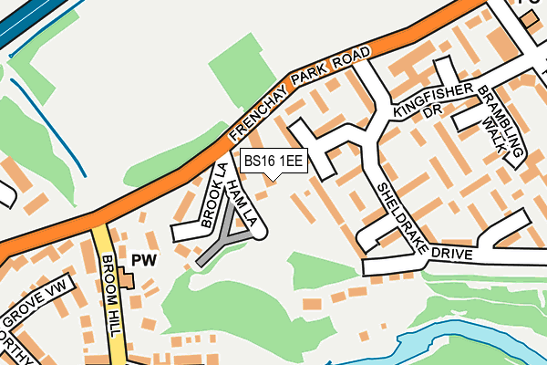 BS16 1EE map - OS OpenMap – Local (Ordnance Survey)